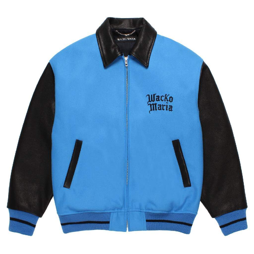 LEATHER VARSITY JACKET ( TYPE-1 ) #BLUE [26SS-WMO-BL05]