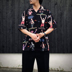 UFC | S/S HAWAIIAN SHIRT ( TYPE-1 ) #BLACK [UFC-WM-HI01]