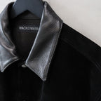 SUEDE LEATHER TRUCKER JACKET #BLACK [24FW-WMO-BL08]