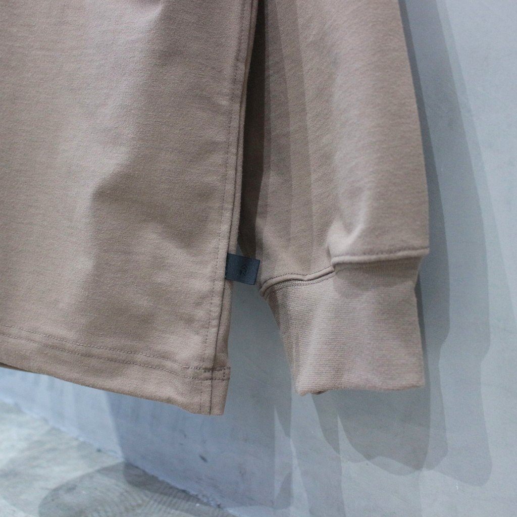 TECH DRAWSTRING L/S TEE #BEIGE [BE-40025]