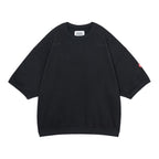 DBL KNIT SHORT SLEEVE CREW NECK #BLACK [CES29CS23]