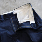 DOUBLE PLEATED CHINO TROUSERS #NAVY [24FW-WMP-PT02]