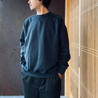 TECH SWEAT CREW FREEDOM SLEEVE #INK BLACK [BE-51026W]