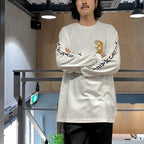 TIM LEHI | CREW NECK LONG SLEEVE T-SHIRT ( TYPE-2 ) #WHITE [24FW-WMT-LT02]