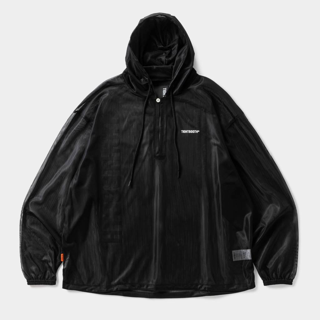 LABEL LOGO SHEER PARKA #Black [SS26-JK06]
