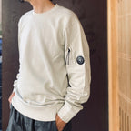DIAGONAL RAISED FLEECE CREWNECK LENS SWEATSHIRT #SILVER BIRCH 120 [21CMSS713A-005086W-26FWP]
