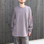 SIDE SEAM DBL KNIT LONG SLEEVE #KHAKI [CES29CS22]