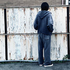 WEATHERED ZIP HOODIE #EGGPLANT [BWU-WZH]