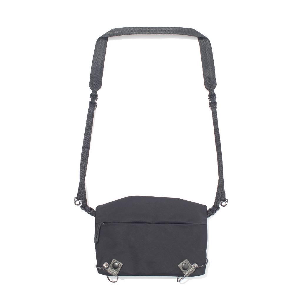 TEXTURED TWILL DRAWSTRING SACOCHE #BLACK [FTT36261B0005]