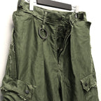 Slash Seam Twist Cargo Pants (PIGMENT DYED MOLESKIN) #OLIVE [M-P2-PT13]