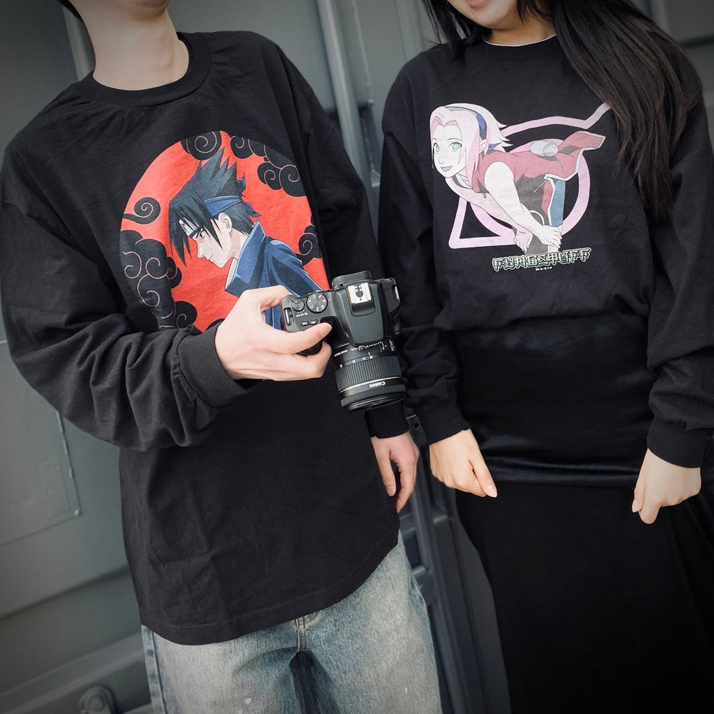 NARUTO | 「SASUKE」 L/S TEE #BLACK [25SS-FSxNARUTO-01 / FS1698]