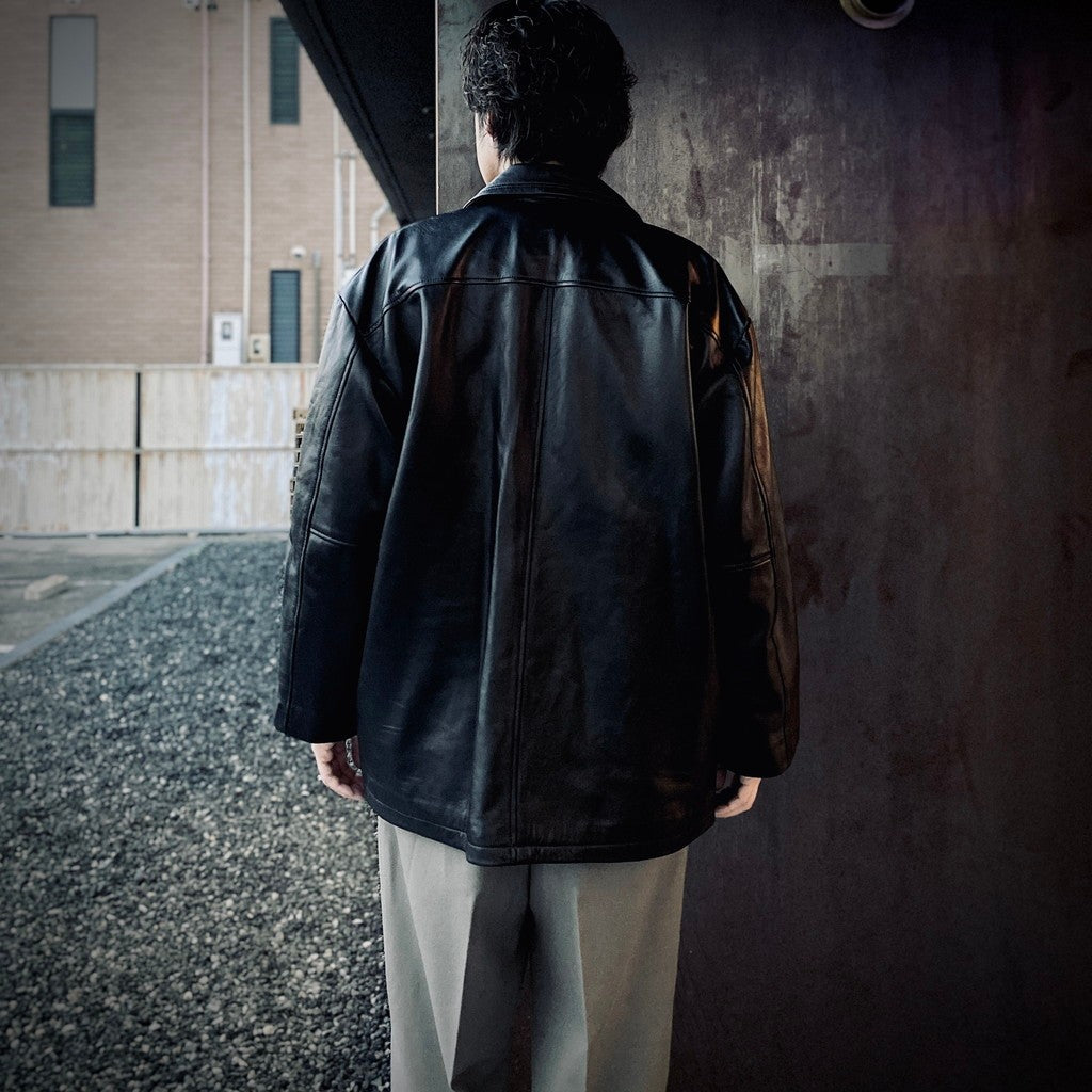 LEATHER BPP JACKET #BLACK [tc22f022]