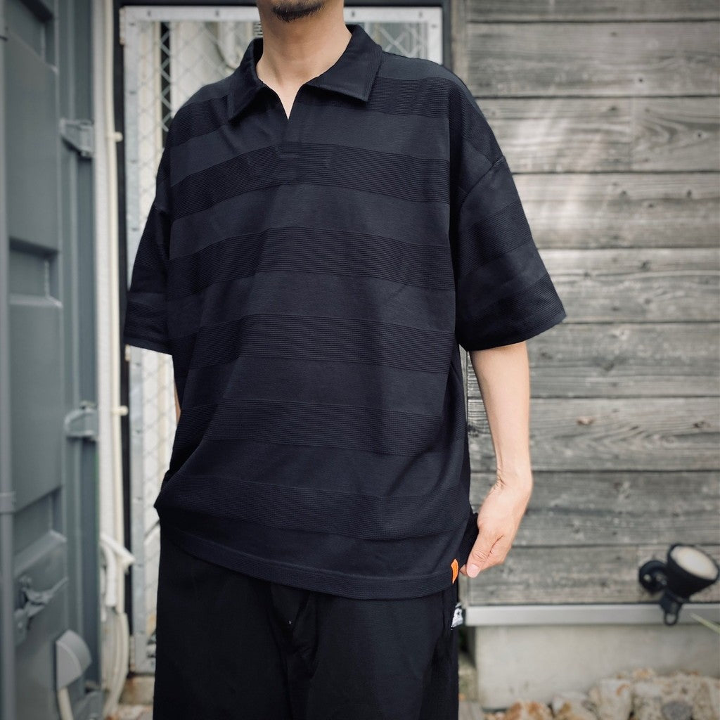 RIDGE BORDER OPEN POLO #Black [SS25-S06]