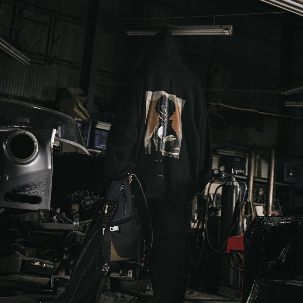 "G7-H1" 陰影漆連帽衫 #BLACK [GOOPI-23AW-OCT-03]