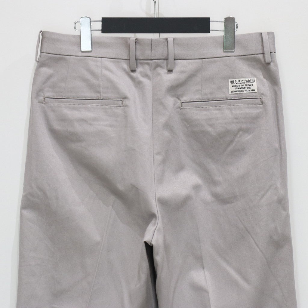 DOUBLE PLEATED CHINO TROUSERS #GRAY [25SS-WMP-PT13]