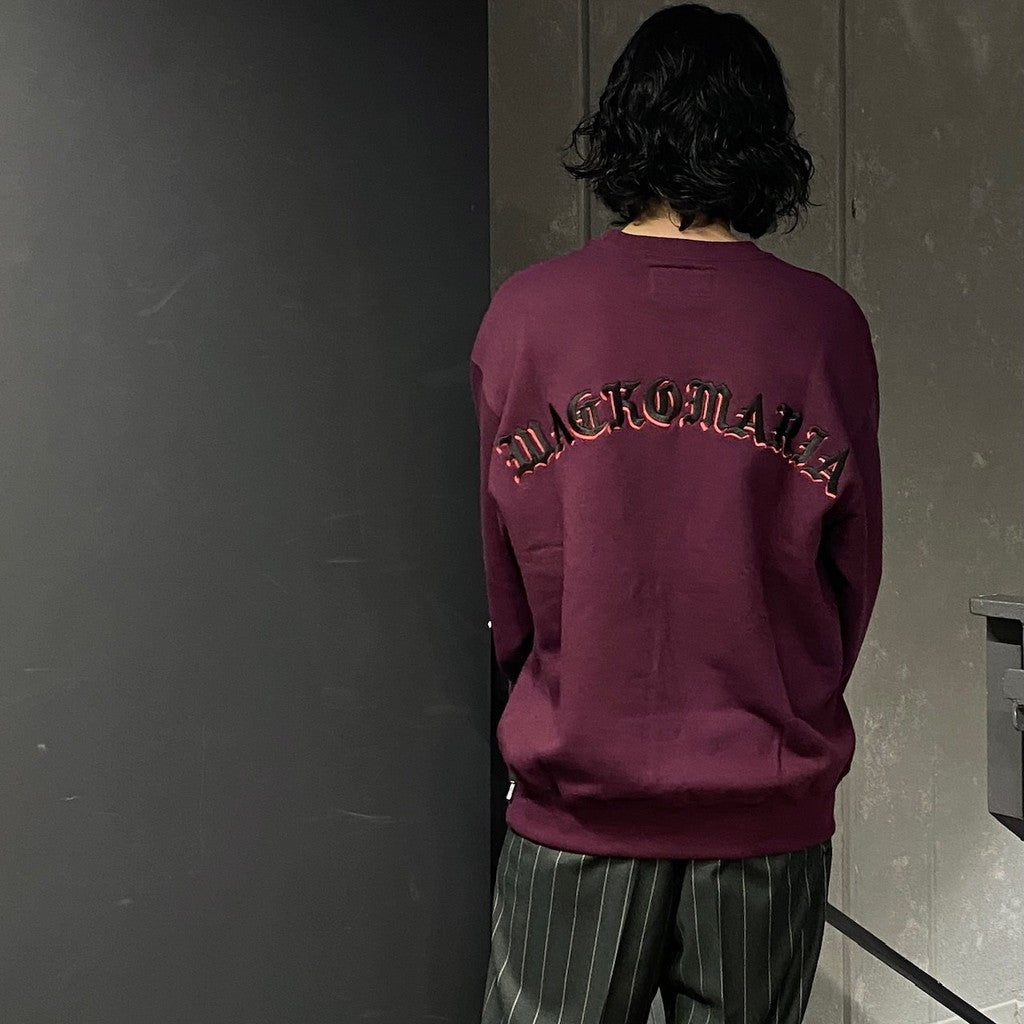 MIDDLE WEIGHT CREW NECK SWEAT SHIRT ( TYPE-2 ) #BURGUNDY [24FW-WMC-SS08]