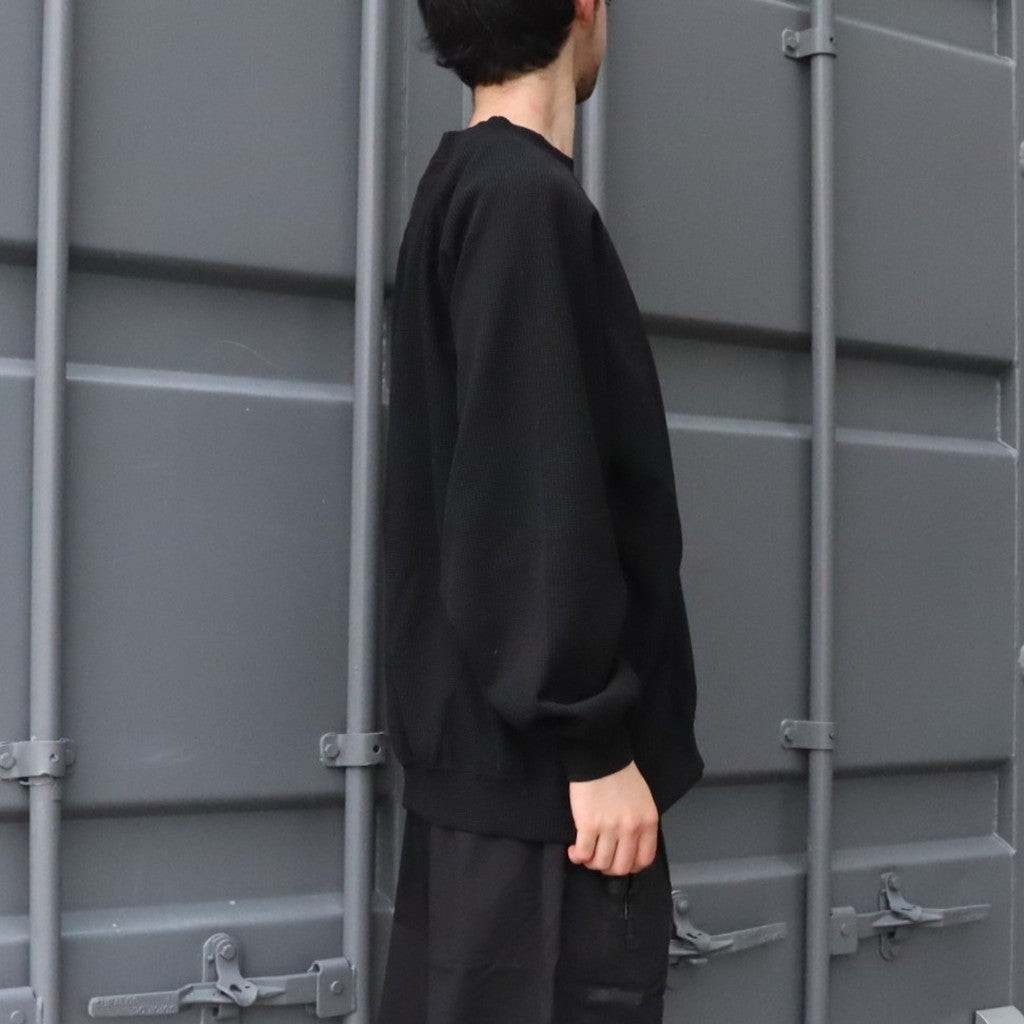 WAFFLE CREW KNIT #Black [SS26-SW03]