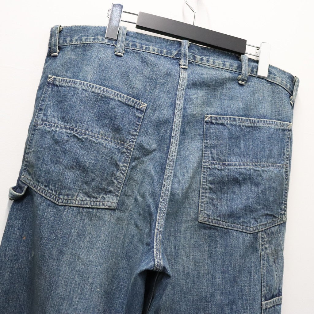 DOUBLE KNEE INDIGO DENIM PANTS #INDIGO [BWU-DKIDP]