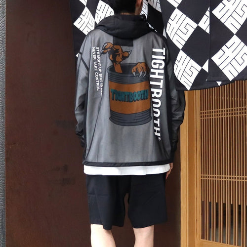 LABEL LOGO SHEER PARKA #Black [SS26-JK06]