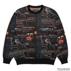JEAN-MICHEL BASQUIAT | CREW NECK SWEATER ( TYPE-1 ) #ONE [BASQUIAT-WM-KN11]