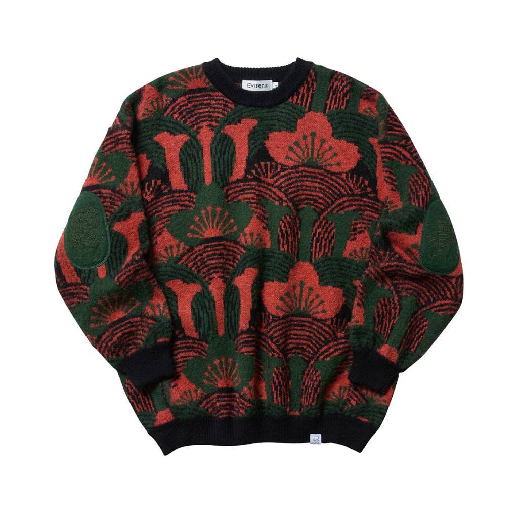 KABUTO MOHAIR CREW KNIT #Orange/Green [25FW_KN01]