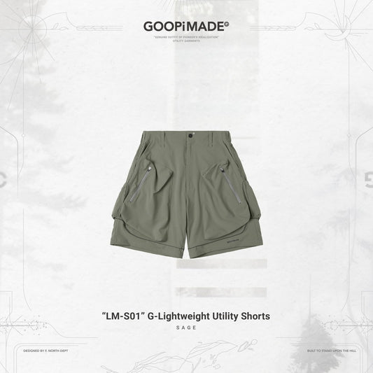 「LM-S01」 G-Lightweight Utility Shorts #SAGE [GOOPI-24SS-AUG-01]