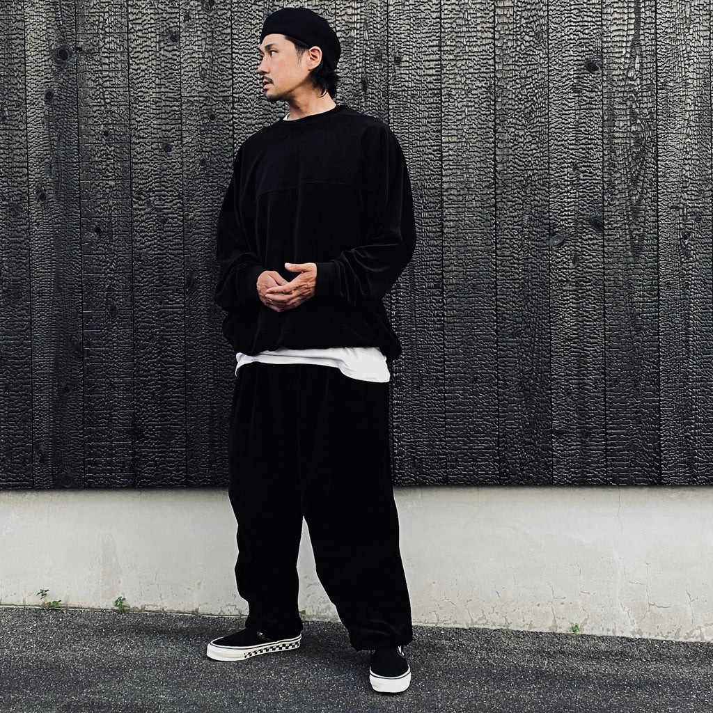 VELOUR BALLOON PANTS #Black [FW26-B01]