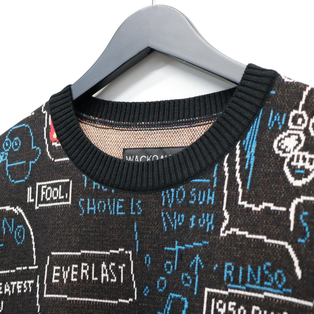 JEAN-MICHEL BASQUIAT | CREW NECK SWEATER ( TYPE-1 ) #ONE [BASQUIAT-WM-KN11]