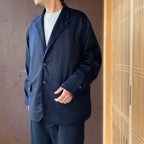 TECH LOOSE 2B JACKET FLANNEL #D.NAVY [BJ-32026W]