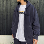 WASHED MIDDLE WEIGHT FULL ZIP HOODED SWEAT SHIRT #PURPLE [26SS-WMC-SS04]