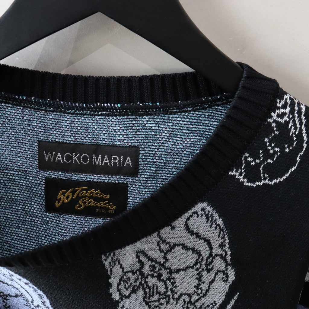 56 TATTOO STUDIO | JACQUARD SWEATER ( TYPE-2 ) #BLACK [56TS-WM
