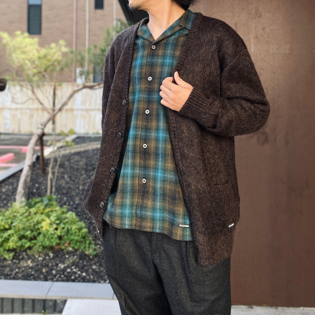 MIX MOHAIR CARDIGAN #BROWN [26FW-WMK-KN04]
