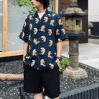 TIM LEHI | HAWAIIAN SHIRT S/S ( TYPE-2 ) #NAVY [26SS-WMS-HI04]