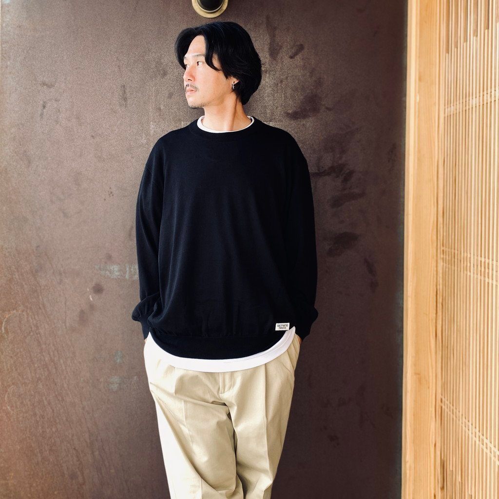 COTTON KNIT CARDIGAN ( TYPE-1 ) #BLACK [26FWE-WMK-KN03]
