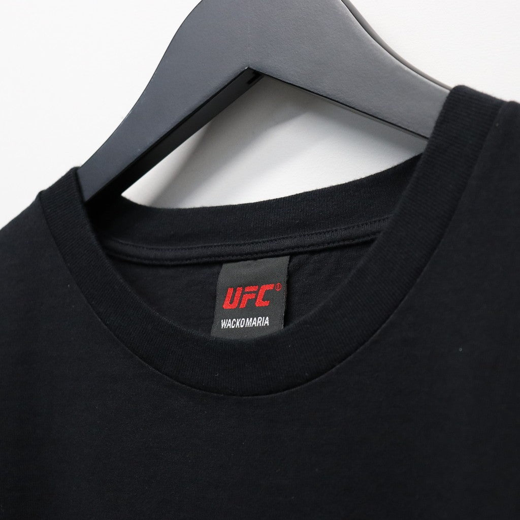 UFC | WASHED HEAVY WEIGHT CREW NECK T-SHIRT ( TYPE-2 ) #BLACK [UFC-WM-WT02]
