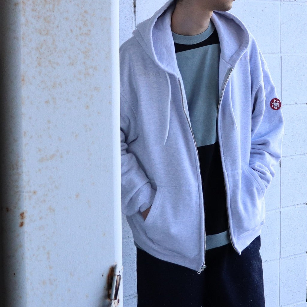 SOLID LOOSE ZIP HOODY #GREY [CES28CS07]