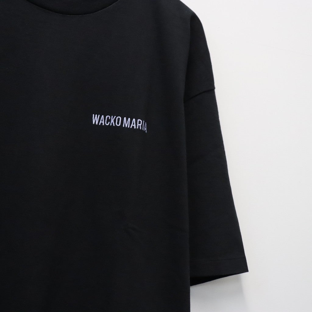 WASHED HEAVY WEIGHT CREW NECK T-SHIRT ( TYPE-4 ) #BLACK/PURPLE [26FWE-WMT-WT04]