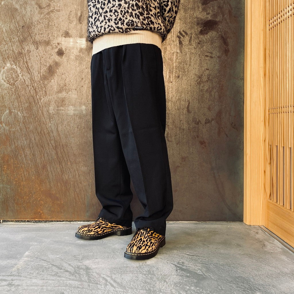 DOUBLE PLEATED CHINO TROUSERS ( TYPE-2 ) #BLACK [25FW-WMP-PT02]_