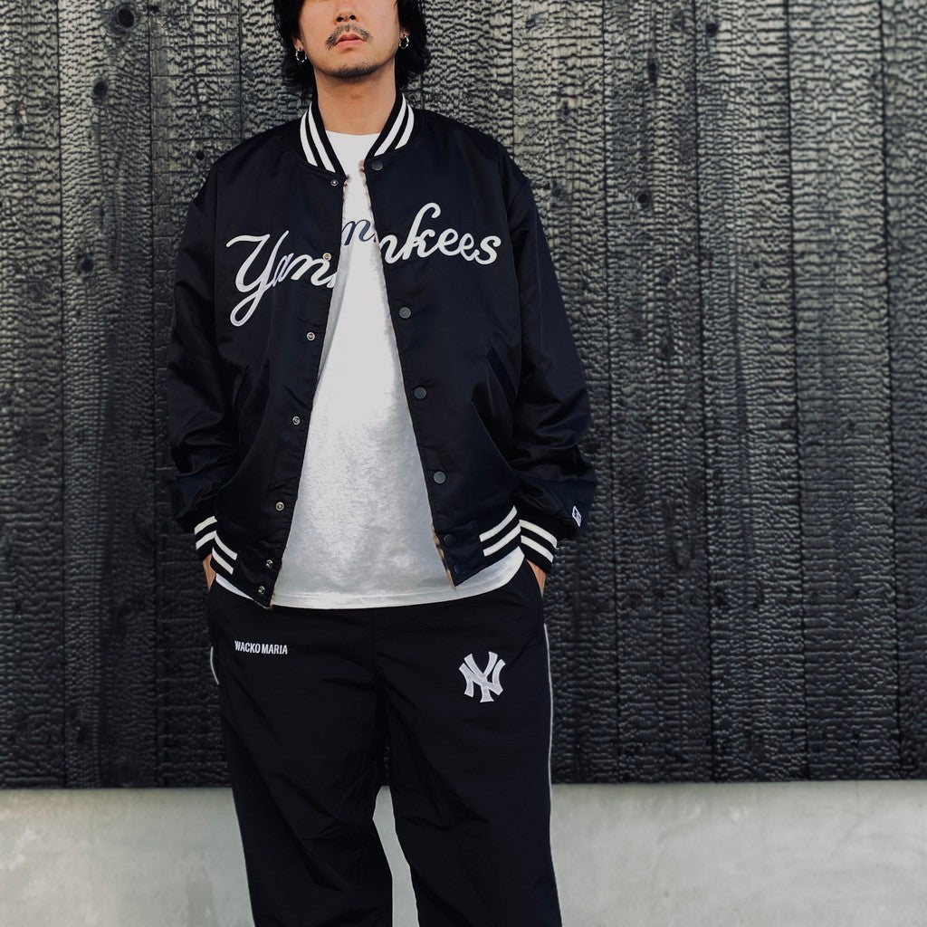 MLB | NY | REVERSIBLE VARSITY JACKET ( TYPE-1 ) #BLACK-BEIGE [MLB-WM-BL01]