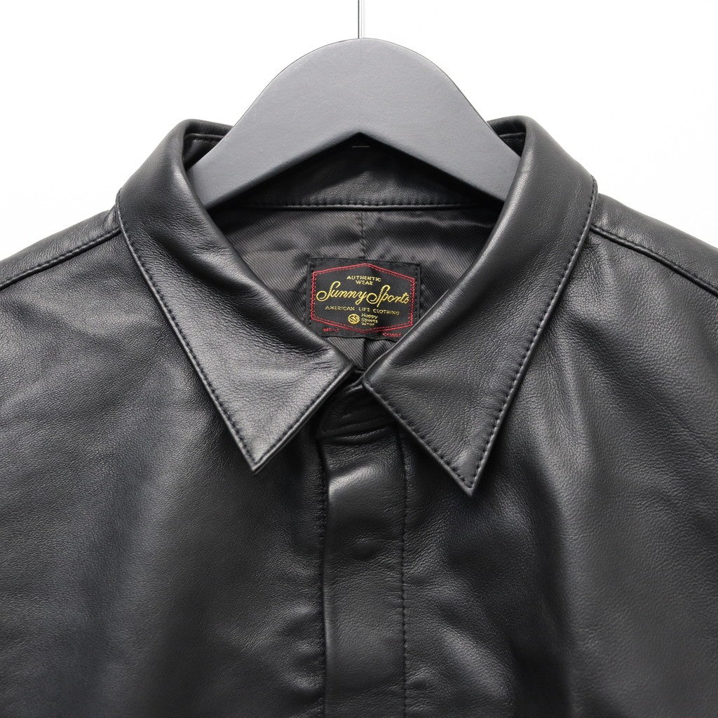 LEATHER SHIRT #GOAT SKIN SUEDE LEATHER [sn25f002]