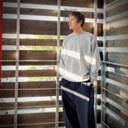 TECH DRAWSTRING TEE L/S #HEATHER GRAY [BE-31025W]