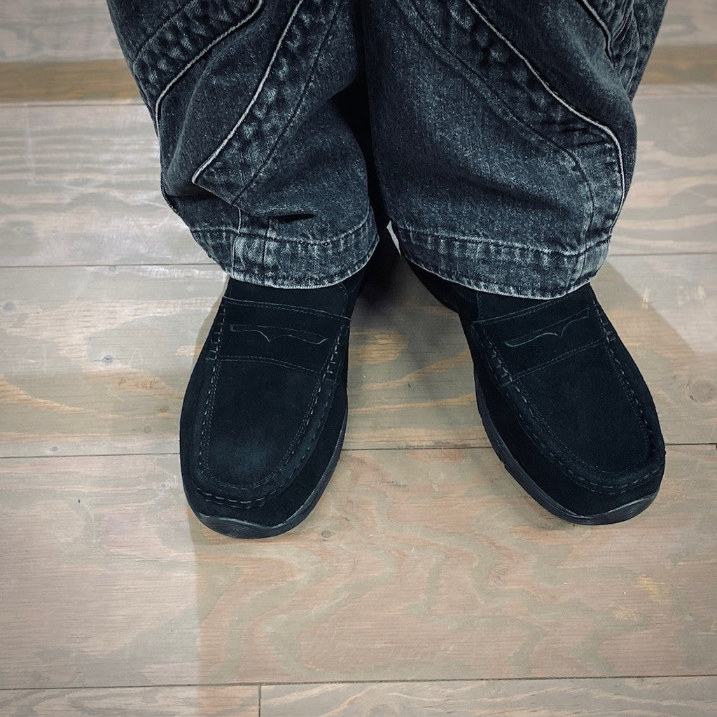 混合樂福鞋 #黑色絨面革 [MLS210301-24]