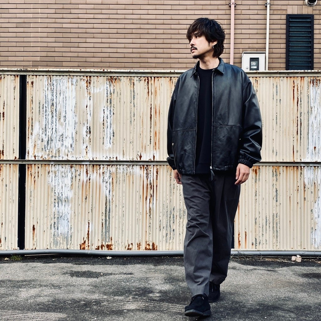 2TUCK WIDE CUT&SEW PANTS #GRAY [AY-1027]