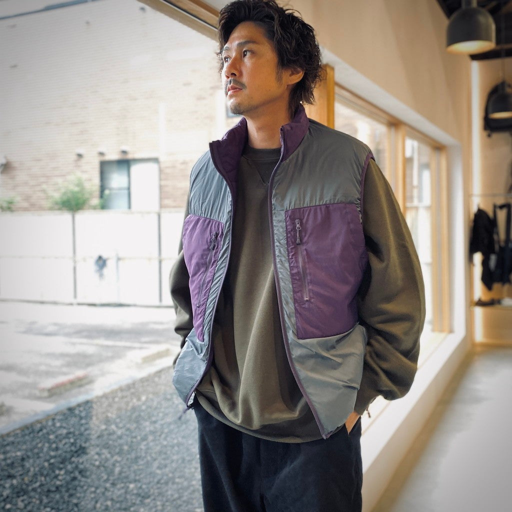 TECH REVERSIBLE CLIMBERS PUFF VEST #PURPLE×CHA [BW-23025W]