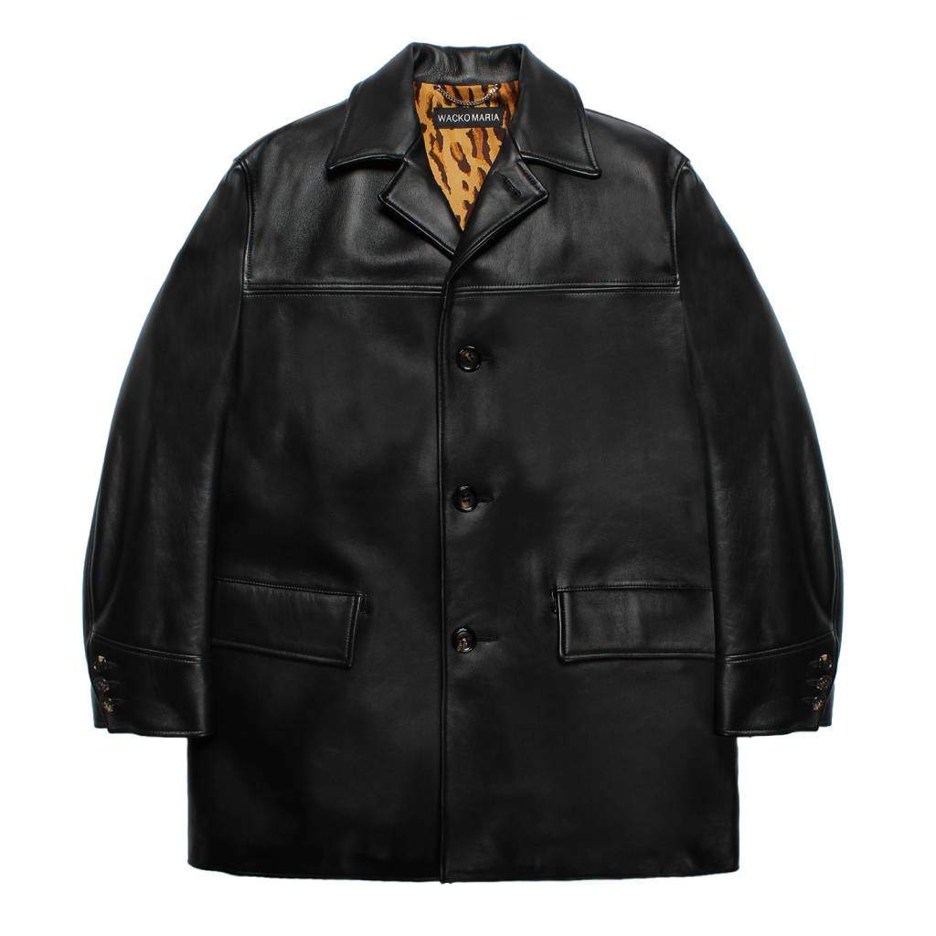 LEATHER COAT ( TYPE-2 ) #BLACK [26FWE-WMO-CO02]