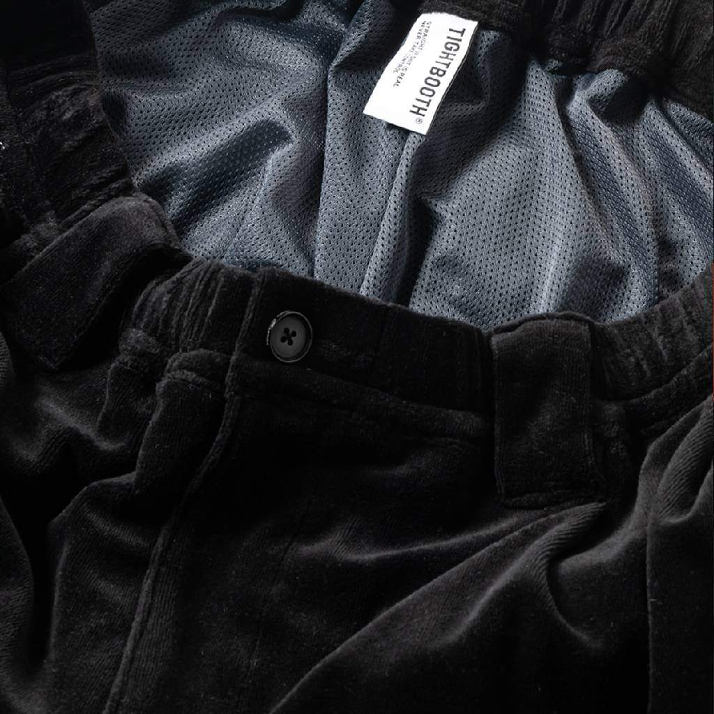 VELOUR PIPING BALLOON PANTS #Black [FW25-B05]