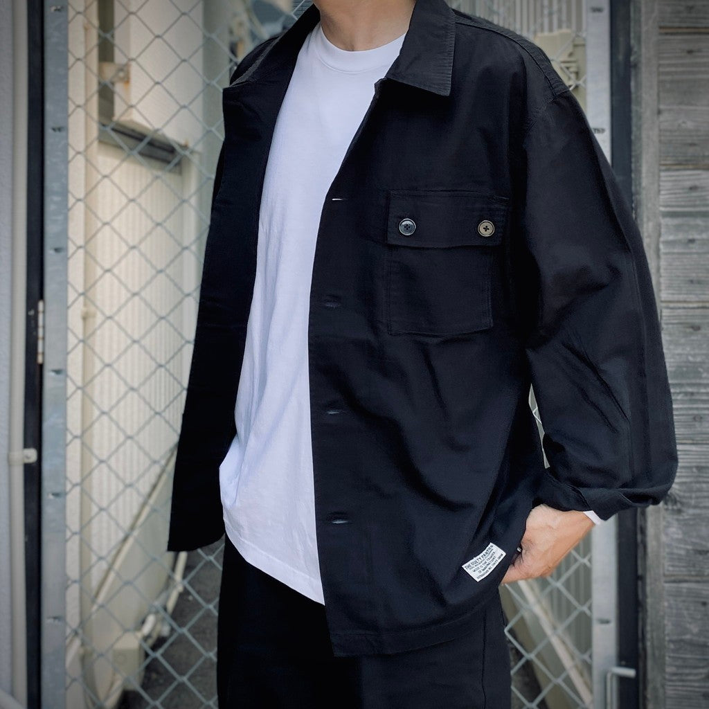 ARMY SHIRT (TYPE-2) #BLACK [25FWE-WMO-ML04]