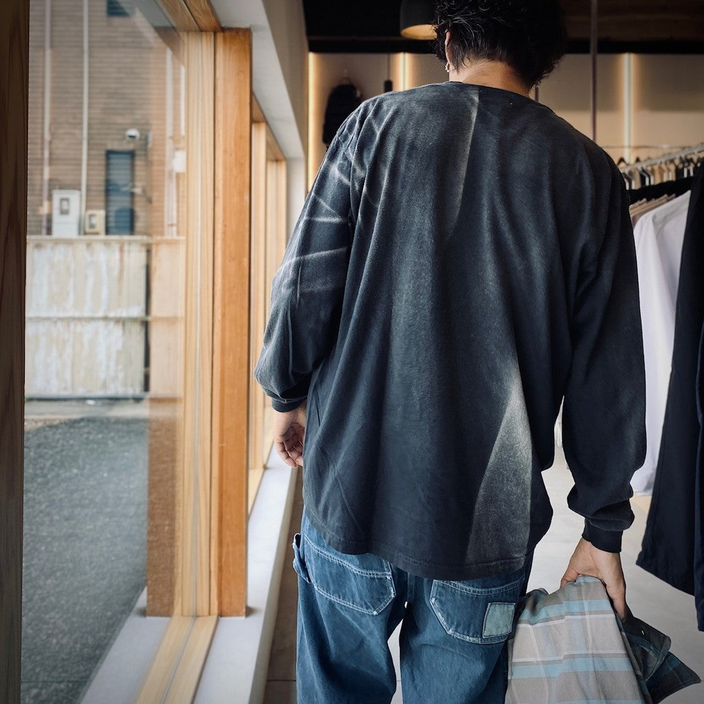 美國空軍鷹圖案長袖T卹（做舊款）#做舊黑色 [BW252-UAL]