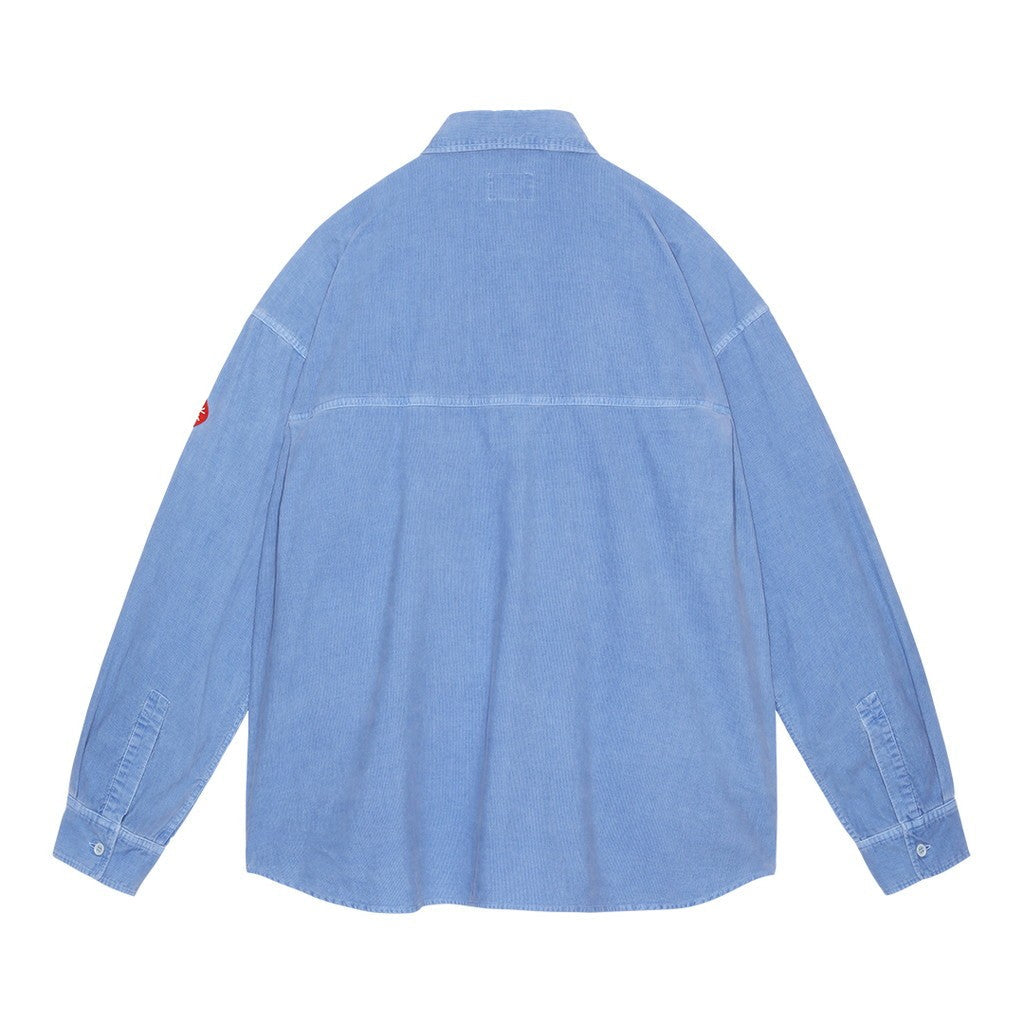 OVERDYE CORD DESIGN BIG SHIRT #BLUE [CES25SH03]
