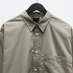 TECH REGULAR STRIPE SHIRT L/S #WOLF GRAY [BE-81025]